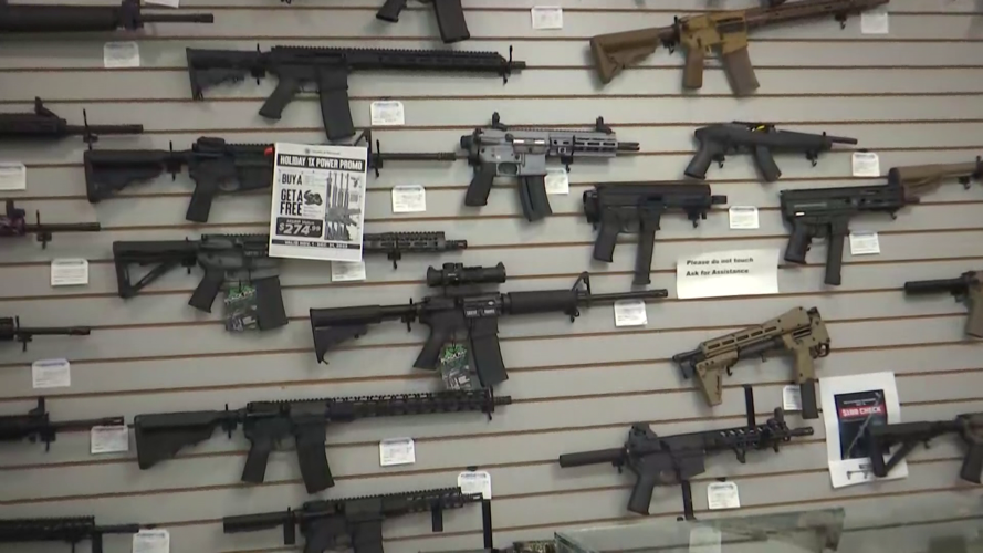 Guns at ammunition store